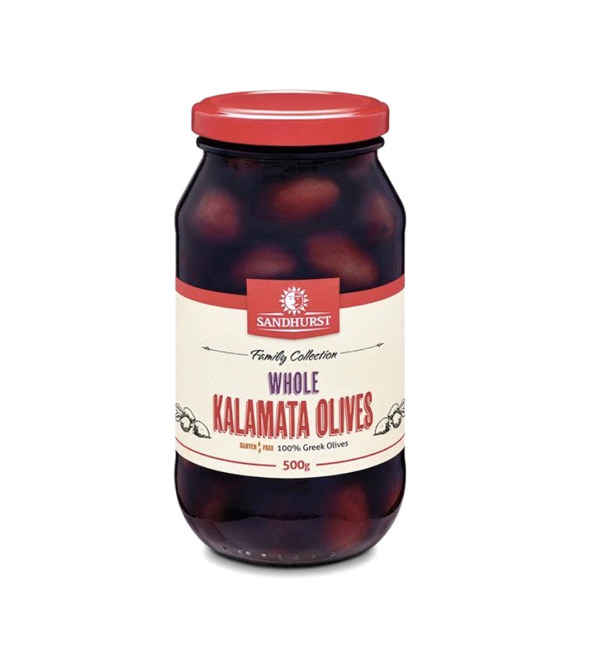 Sandhurst Whole Kalamata Olives 500gm